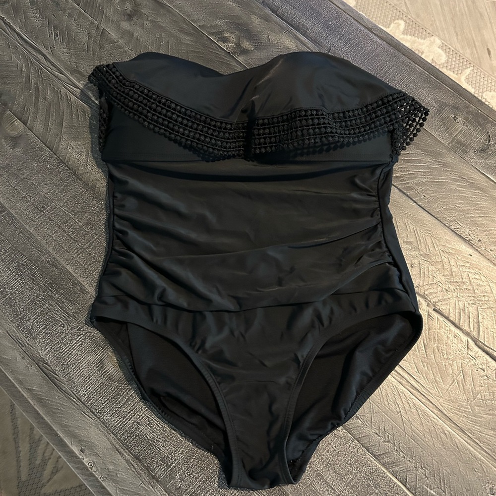 Kona Sol Black One Piece Swimsuit